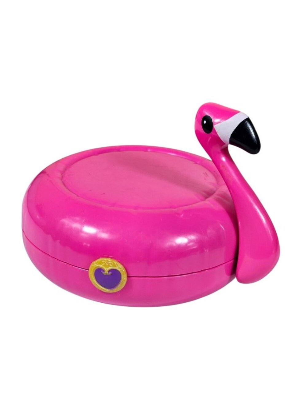 2017 Mattel Polly Pocket Flamingo Floatie Pink Compact Playset Only No Dolls